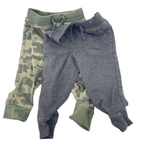 Garanimals Baby Jogger Pants Kids 2 Piece Camouflage Green Gray Size 2T - Picture 1 of 8